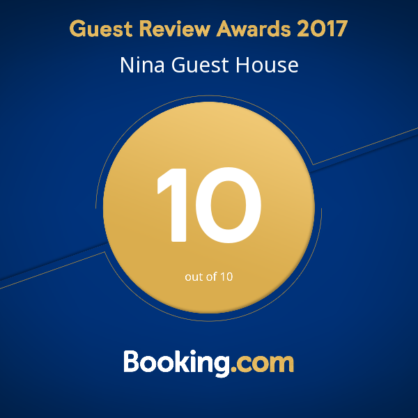 Avarage Rating Vacation Rental Home Nina Guest House on Booking.com 